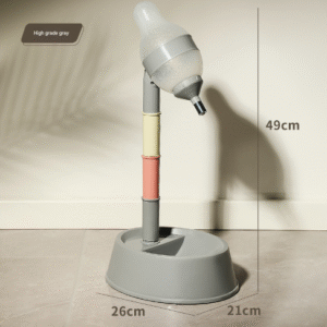 Grey Adjustable Height Pet Water Dispenser - Free Standing or Hanging - No More Bending!