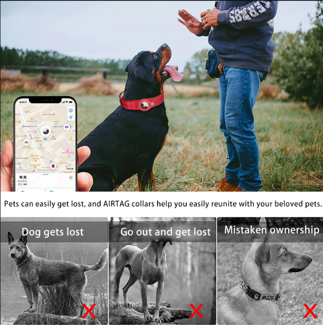 S Pink Secure Nylon Dog Collar with Built-in Apple AirTag (not included) Holder Case - Pet Tracker Accessory - Image 7