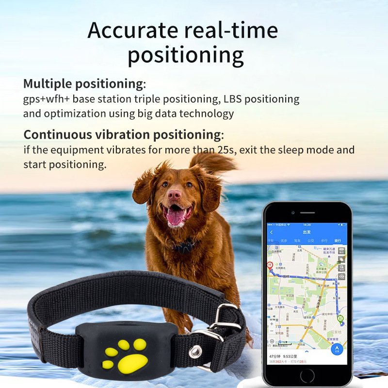 Green Real-Time Pet GPS Tracker Locator - Magnetic Charging, Multi-Mode Positioning for Dogs & Cats - Image 3