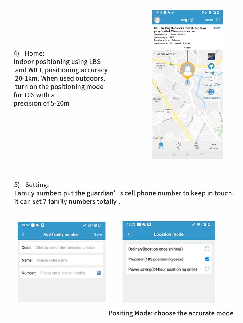 Green Real-Time Pet GPS Tracker Locator - Magnetic Charging, Multi-Mode Positioning for Dogs & Cats - Image 6