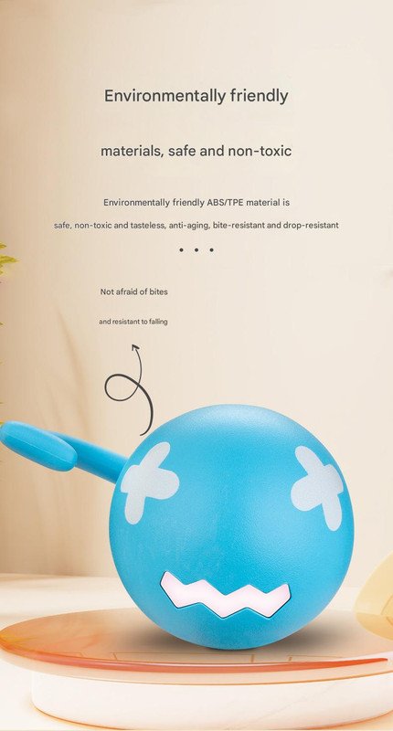 Rechargeable Interactive Cat Toy - Self-Rolling Ball with LED Light,Standard Edition Blue - Image 7