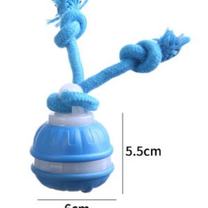 Interactive Dog Chew Toy with Rope - Durable Treat Dispensing Ball for Play & Dental Health(blue)