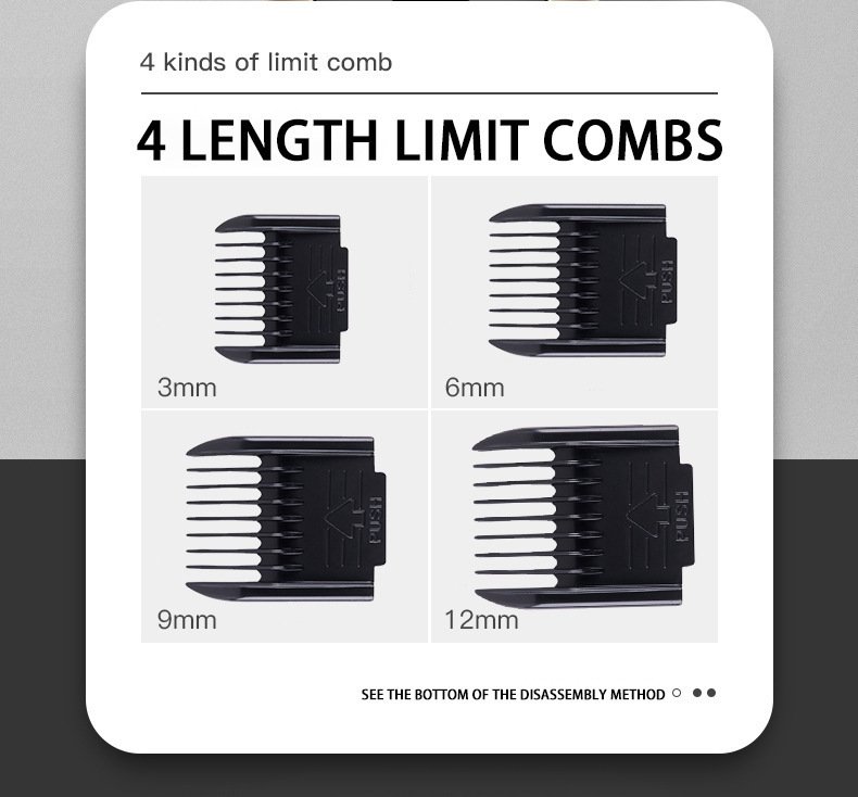 Professional Pet Grooming Hair Clipper Kit - Rechargeable, Low Noise, with Ceramic Blades & 5-Speed Adjustment(gold) - Image 9