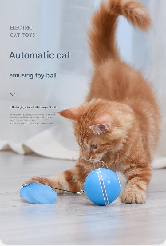 Smart USB Rechargeable Pet Interactive Rolling Ball(Gray) - Image 4