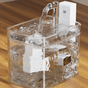 Transparent Wireless Sensor Pet Water Fountain - 1.5L Automatic Filtered Dispenser