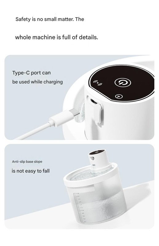 Blue Wireless Automatic Pet Water Fountain - 2.2L Motion Sensor Dispenser - Image 8