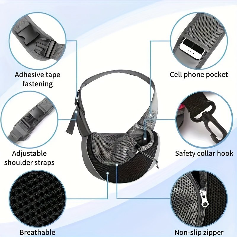 Red Portable Oxford Fabric Pet Carrier for Cats and Puppies (Size L) - Image 6