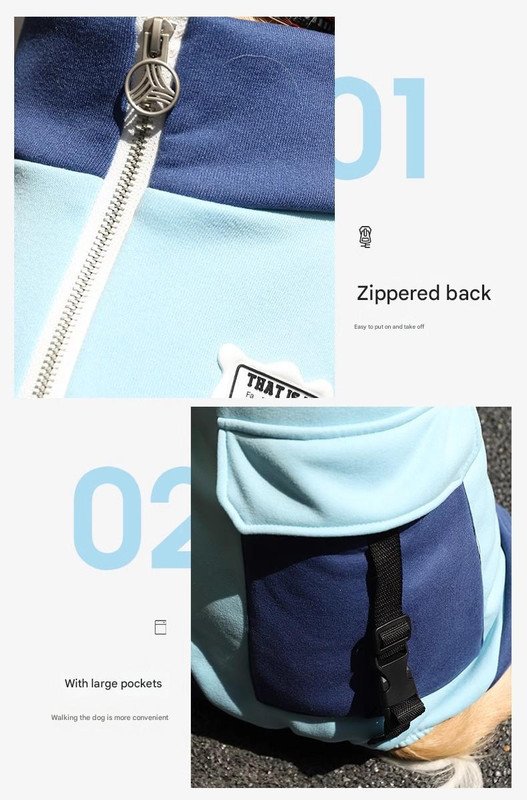 Turmeric Sporty Dog Onesie with Back Zipper & Pockets - For Medium/Large Dogs (Size : 5XL) - Image 4