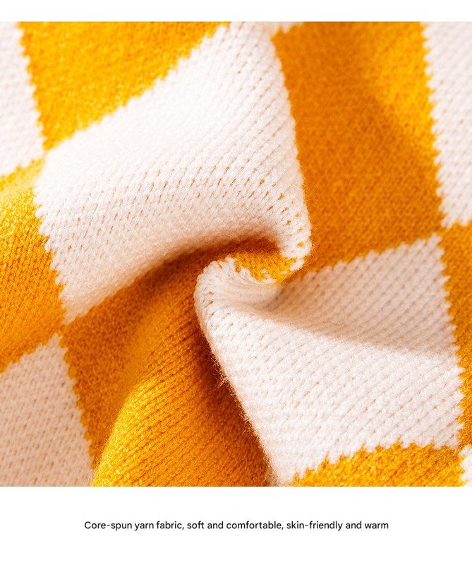 Classic Argyle Dog Sweater - Yellow & White Knit for Corgis & Medium Breeds (Size : S) - Image 6