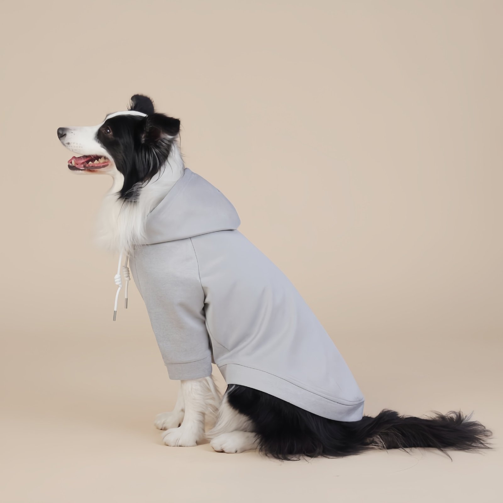 Grey Classic Dog Sweatshirt with Hood & Drawstrings - For Large Dogs (Size : 3XL) - Image 2