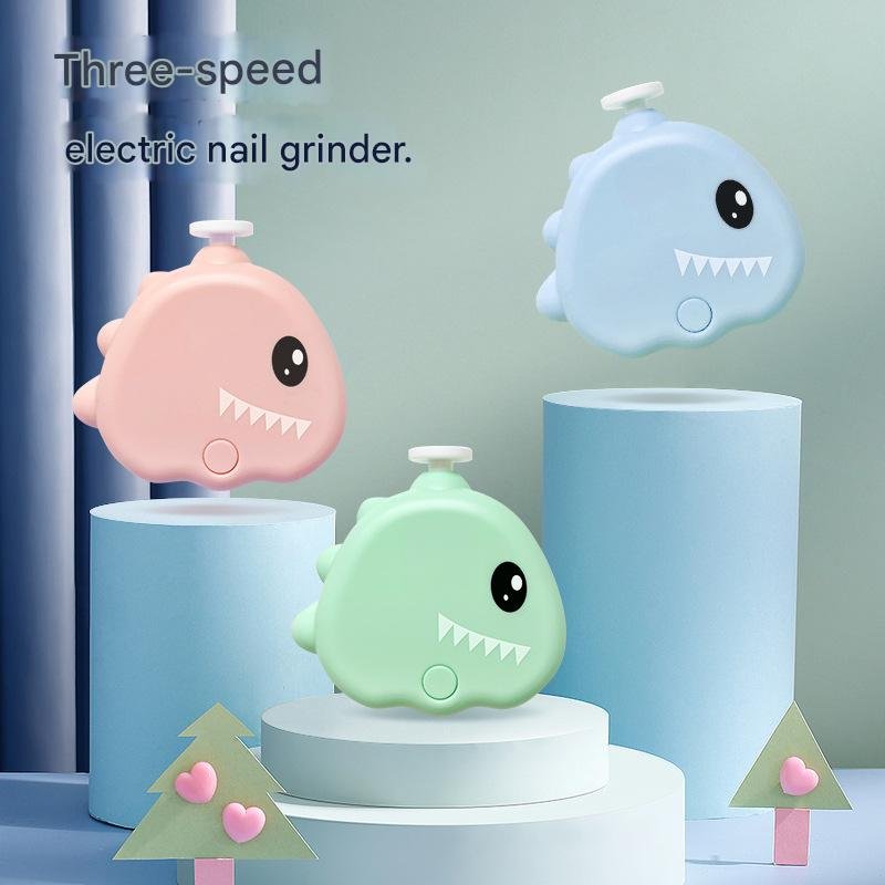 Pink Cute Dinosaur Electric Pet Nail Grinder - 3-Speed, Low Noise, USB-C for Dogs & Cats - Image 3