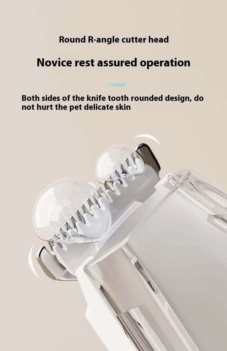 Blue Rechargeable Pet Grooming Clipper with Built-in Vacuum - Low Noise Hair Trimmer for Dogs & Cats - Image 5