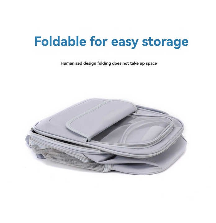 Beige And Black Spacious Pet Carrier Backpack with Clear Window - Comfortable Travel Bag for Cats & Small Dogs - Image 6