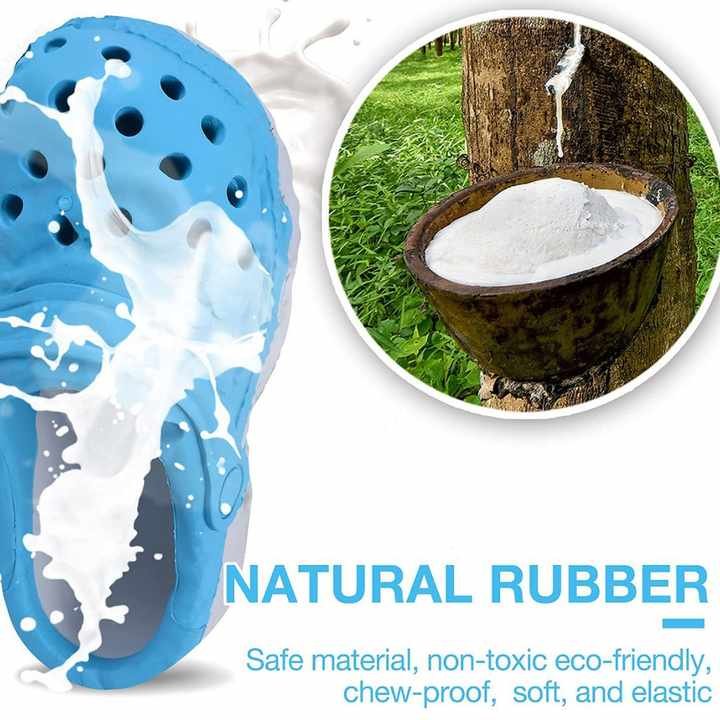 Size L Red Tough Slipper Dog Chew Toy - Natural Rubber Treat Dispenser & Teeth Cleaner for Interactive Play & Boredom Relief - Image 2