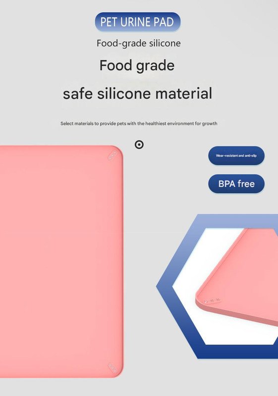 Black Reusable Silicone Pet Pee Pad Holder - Non-Slip Training Tray with Spill-Proof Edges for Dogs & Puppies(81cm x 54cm) - Image 3