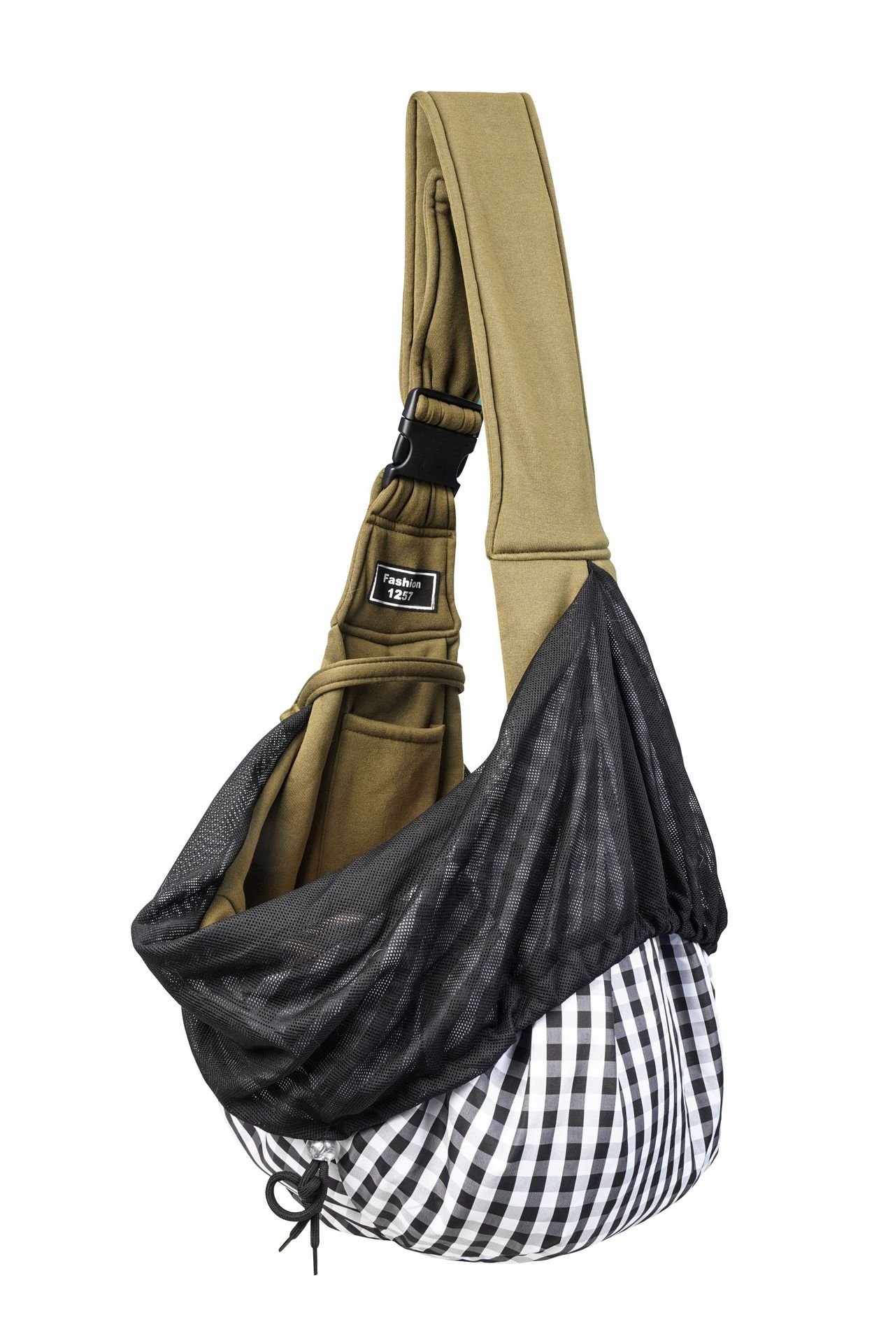 Red Breathable Pet Sling Carrier for Small Dogs & Cats - Adjustable Hands-Free Travel Pouch with Safety Leash & Pocket - Image 4