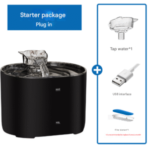 Introductory Version Automatic Pet Drinking Fountain for Cats & Dogs - Filtered Flowing Water
