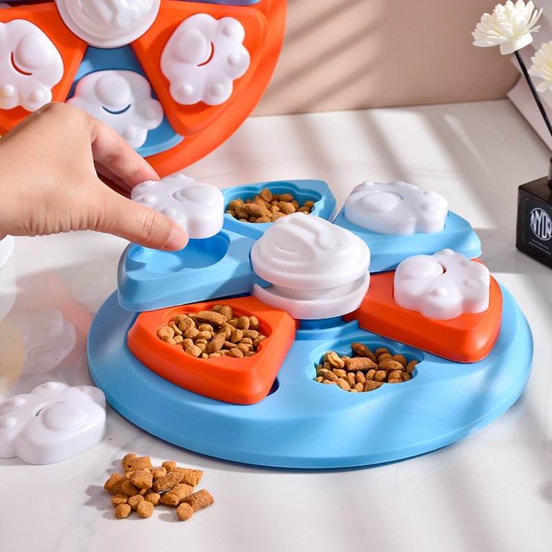 Interactive Dog Puzzle Feeder Toy - IQ Training & Slow Feeder with Anti-Skid Base(blue) - Image 2
