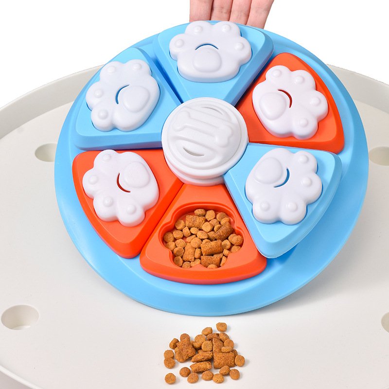 Interactive Dog Puzzle Feeder Toy - IQ Training & Slow Feeder with Anti-Skid Base(blue) - Image 3