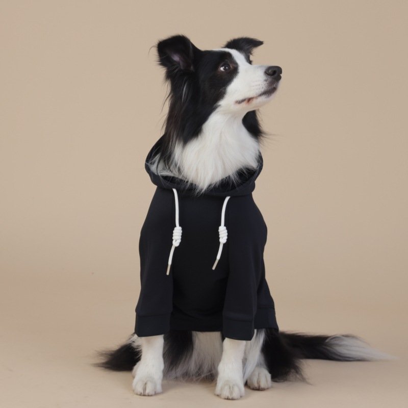 Black Classic Dog Sweatshirt with Hood & Drawstrings - For Large Dogs (Size : 9XL)