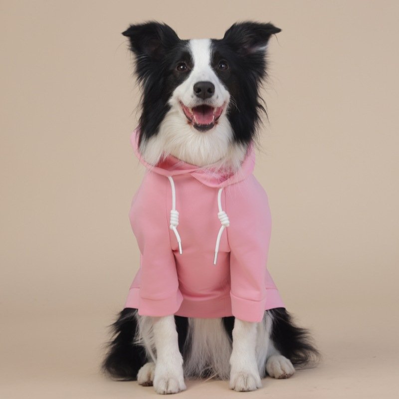 Pink Classic Dog Sweatshirt with Hood & Drawstrings - For Large Dogs (Size : 8XL) - Image 2