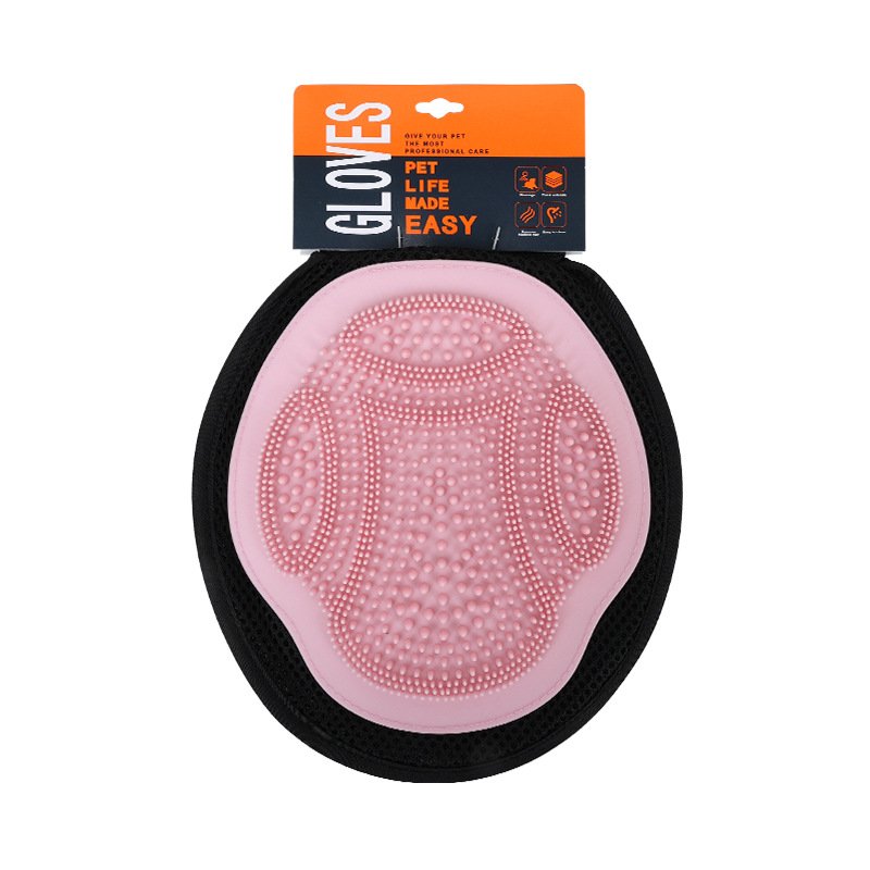 Pink 3-Pack Gentle Pet Grooming Glove - Deshedding, Bathing & Massage Mitt for Dogs & Cats, Breathable & Adjustable