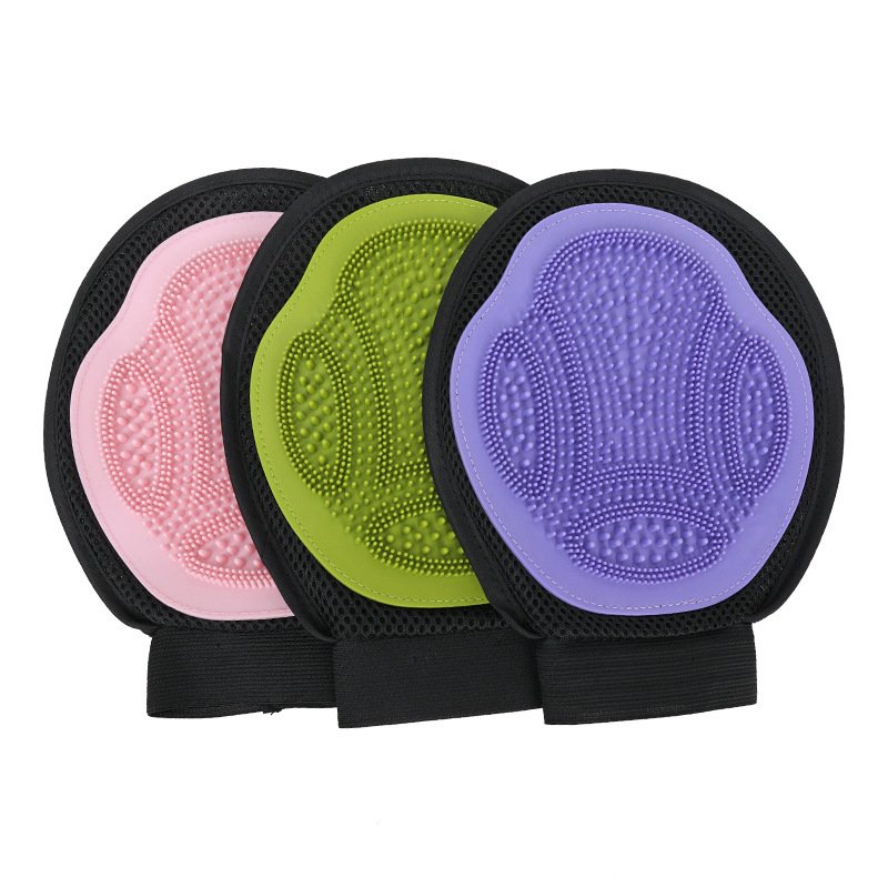 Green 3-Pack Gentle Pet Grooming Glove - Deshedding, Bathing & Massage Mitt for Dogs & Cats, Breathable & Adjustable - Image 2