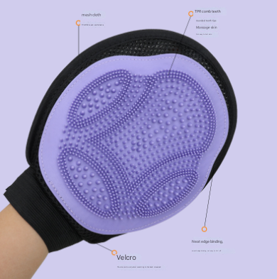 Green 3-Pack Gentle Pet Grooming Glove - Deshedding, Bathing & Massage Mitt for Dogs & Cats, Breathable & Adjustable - Image 4