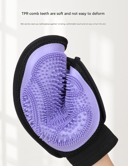 Green 3-Pack Gentle Pet Grooming Glove - Deshedding, Bathing & Massage Mitt for Dogs & Cats, Breathable & Adjustable - Image 5