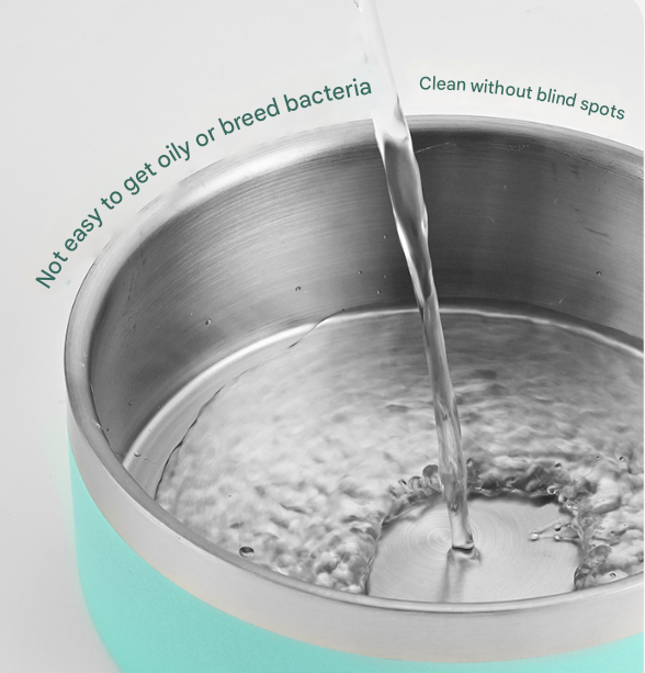 Black and Silver Premium 304 Stainless Steel Pet Bowl (64oz) - Non-Slip, Anti-Tip Food & Water Dish for Dogs & Cats - Durable & Easy Clean - Image 3