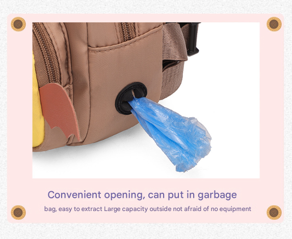 Black Adorable Monster Pet Backpack Harness - Small Dog & Cat Treat Pouch with Poop Bag Dispenser - Image 7