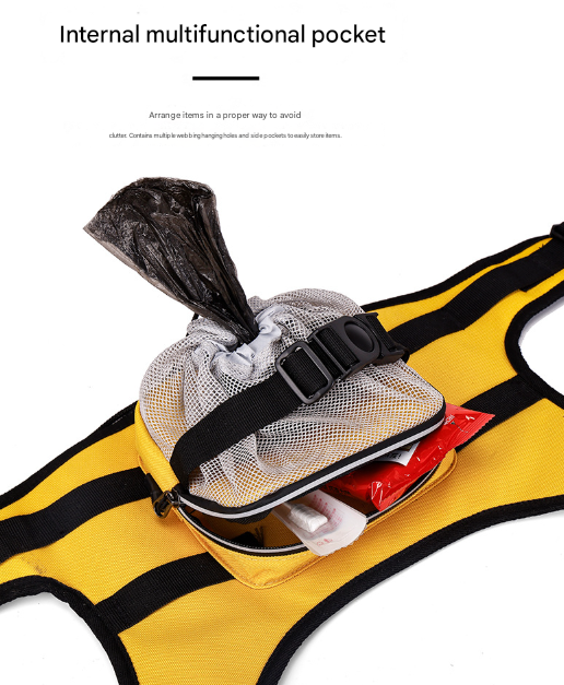 Size S Black Ultimate Dog Harness Vest with Backpack - Padded, Reflective & Adjustable for Medium Sized Dogs - Image 6