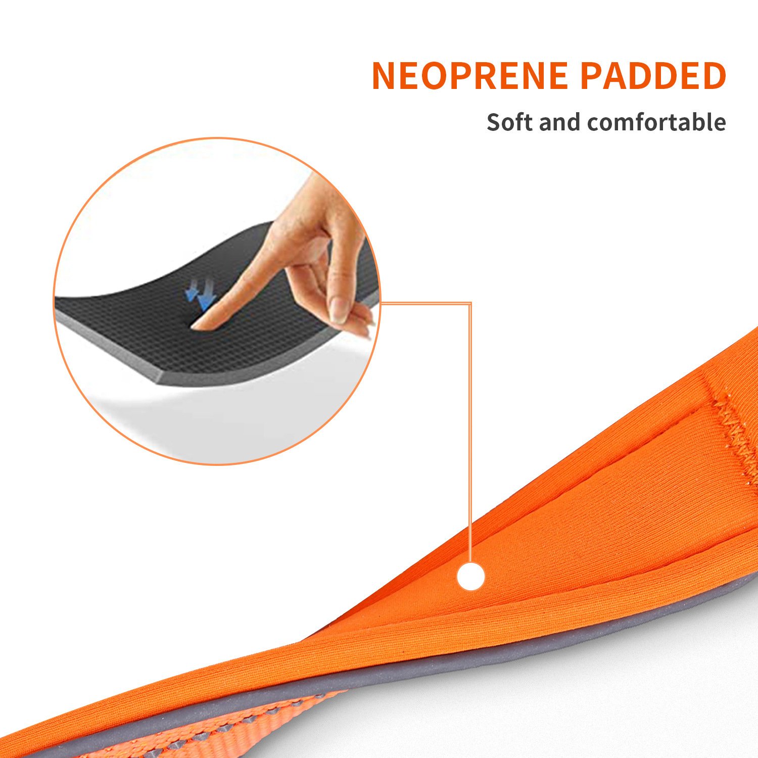 Size XL Orange Reflective Adjustable Anti-Lost Pet Collar (For Apple AirTag - Collar Only, Tracker Not Included) - Image 9