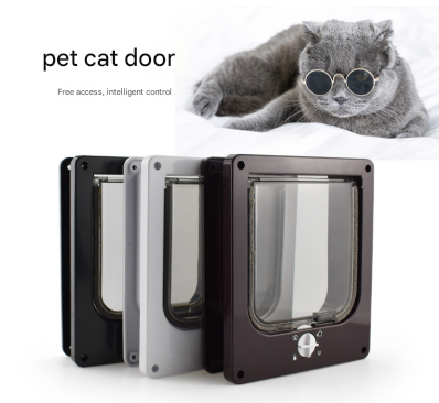 Size XL White 4-Way Locking Pet Flap Door for Cats and Small Dogs - Weatherproof Magnetic Cat Door - Image 2