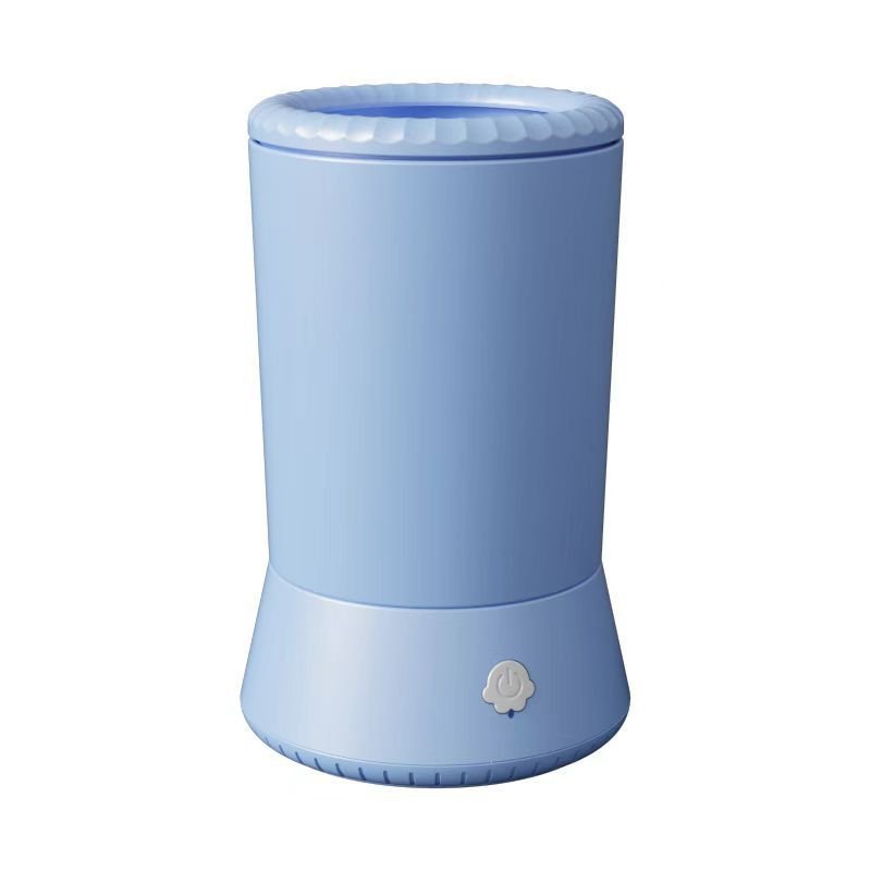 Blue Portable Dog Paw Cleaner - Gentle Silicone Pet Foot Washer Cup for Muddy Paws