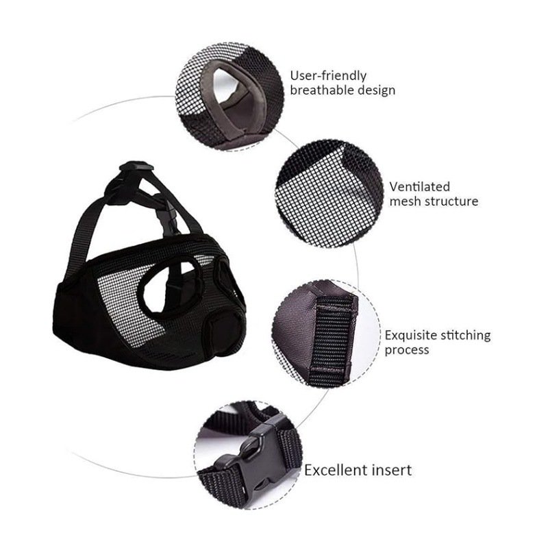 Green Adjustable Breathable Mesh Dog Muzzle for Short-Nosed Breeds(Size L) - Image 4