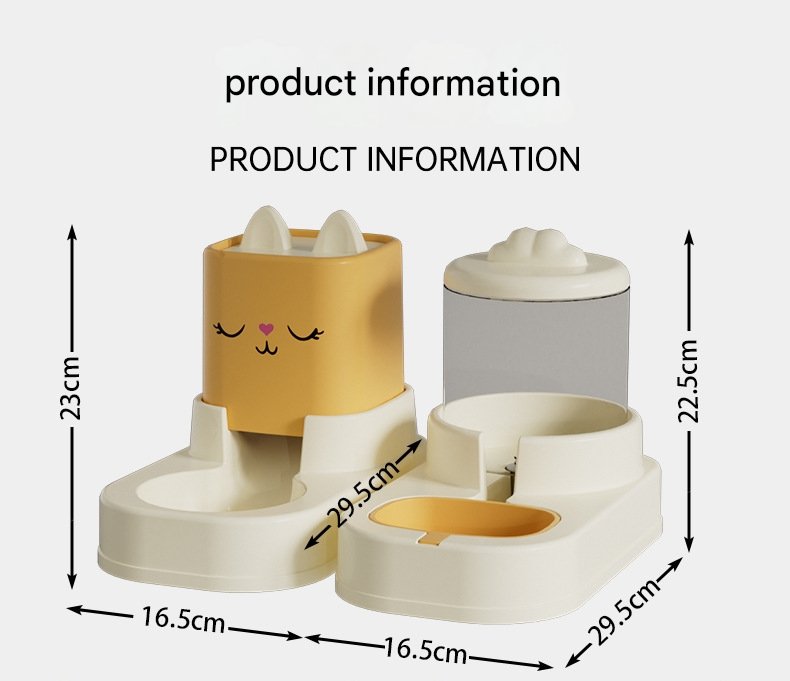 Blue Automatic Pet Feeder and Water Dispenser Set - Large Capacity Gravity Food & Water Combo for Cats & Dogs - Image 2