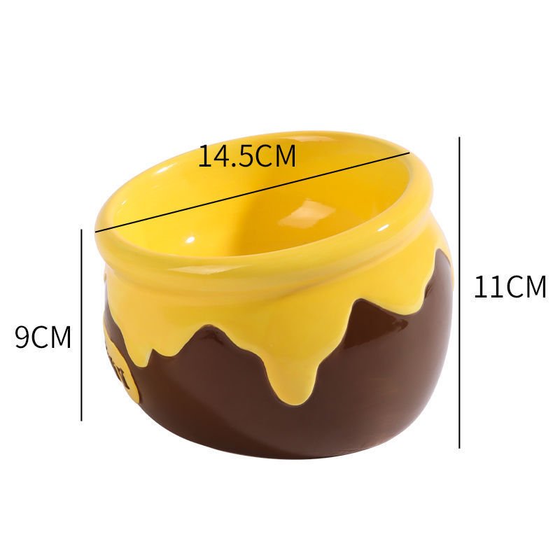 Premium Elevated Pet Bowl with Ergonomic 15Â° Tilt & Large Capacity(Honeypot)
