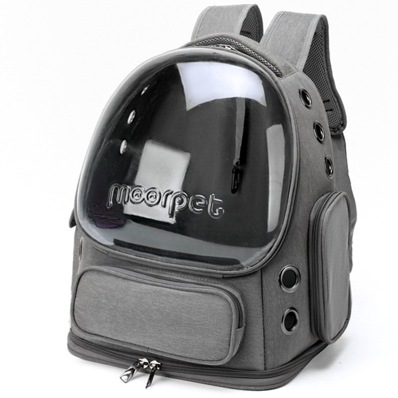 Spacious Pet Carrier with Ventilation System & Water-Resistant Design(grey)