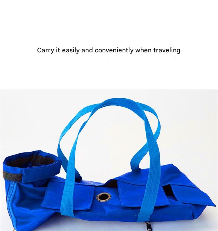 Size S Blue Multi-Functional Cat Grooming Bag - Anti-Scratch Restraint Pouch for Nail Trimming and Vet Visits - Image 8
