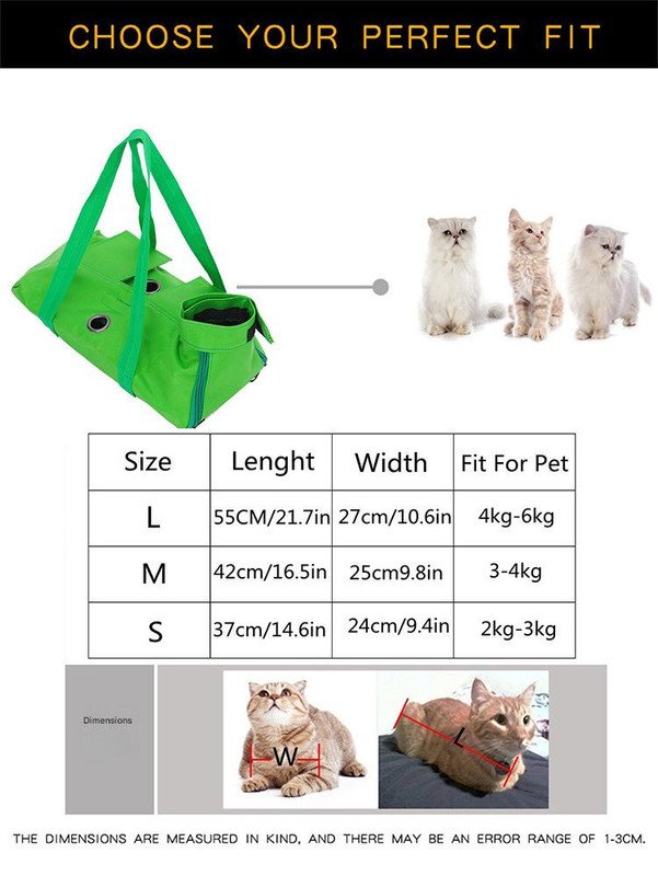 Size L Orange Multi-Functional Cat Grooming Bag - Anti-Scratch Restraint Pouch for Nail Trimming and Vet Visits - Image 3