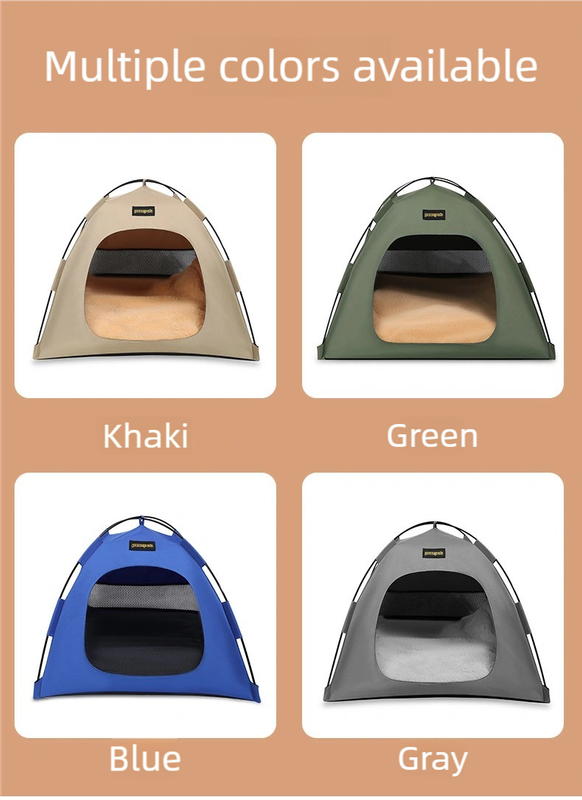 Medium Pet Tent for Cats & Dogs(Green) - Portable Comfort Shelter with Soft Cushion - Image 3