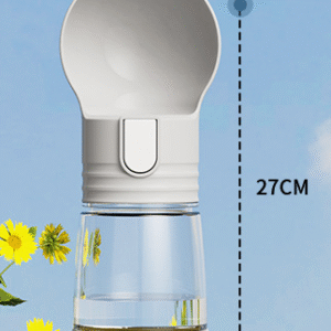 Pet portable outdoor water and food integrated cup grey 8.5 * 27CM