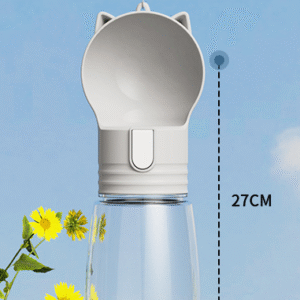 Pet portable outdoor water feeding cup grey 8.5 * 27CM